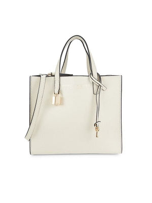 Marc Jacobs Crossbody Pebbled Leather Tote Bag - White