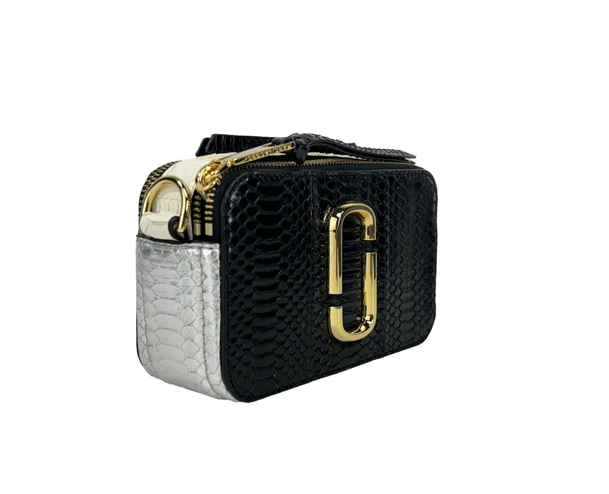 Marc Jacobs Marc Jacobs Nylon Crossbody Crossbody Python - Embossed Calfskin Crossbody Bag - Black