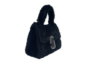 Marc Jacobs Babe Top Handle Fur Top Handle Bag - Black