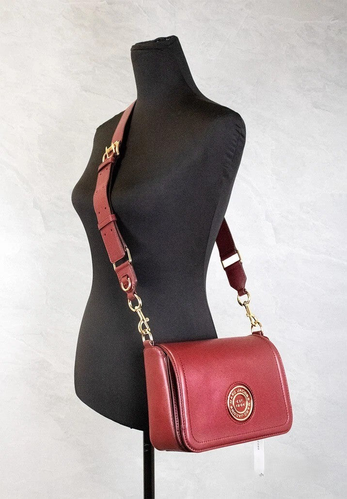Marc Jacobs Marc Jacobs Nylon Crossbody Crossbody Metal Signet Smooth Leather Crossbody Bag - Red
