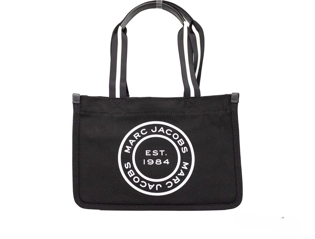Marc Jacobs Marc Jacobs Belt Shoulder Shoulder Logo - Printed Canvas Tote Bag - Black