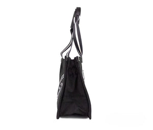 Marc Jacobs Belt Shoulder Shoulder Logo - Printed Canvas Tote Bag - Black