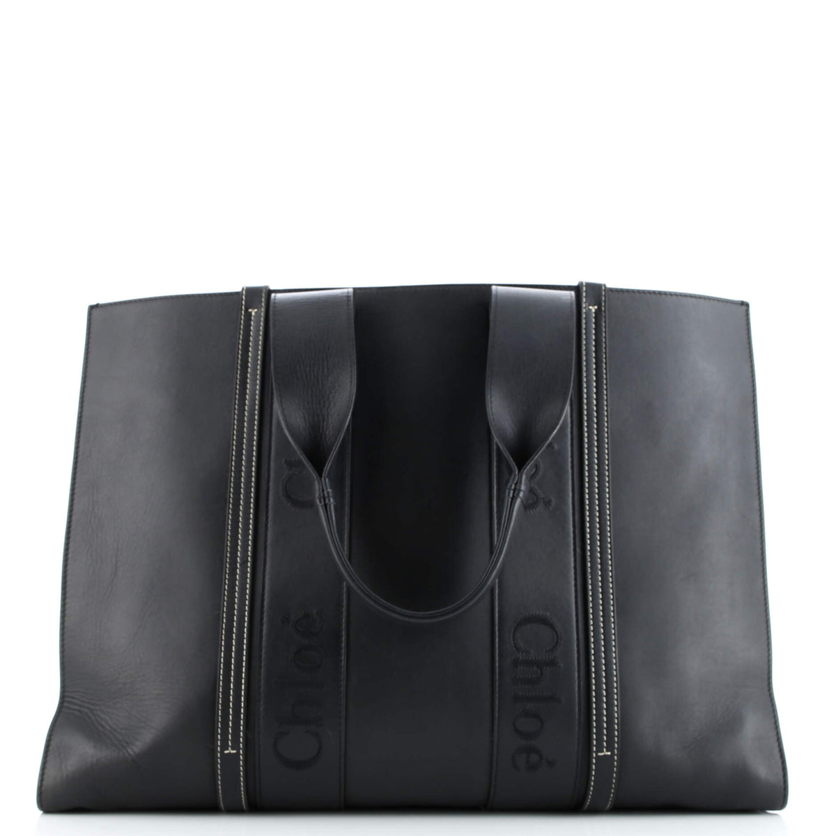 Chloe CHLOE Woody Tote Leather Large