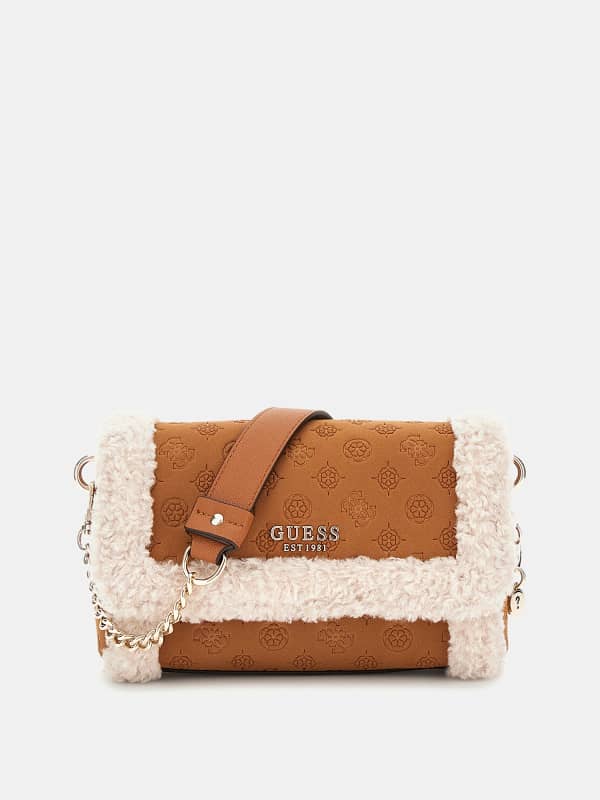 Guess Davika Faux Fur Mini Crossbody