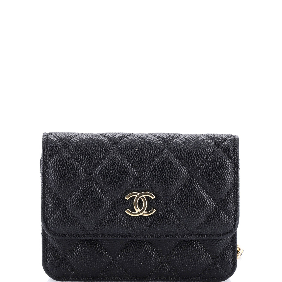 Chanel CHANEL CC Bow Belt Bag Quilted Caviar Mini