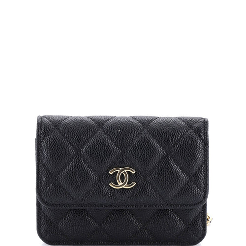 CHANEL CC Bow Belt Bag Quilted Caviar Mini