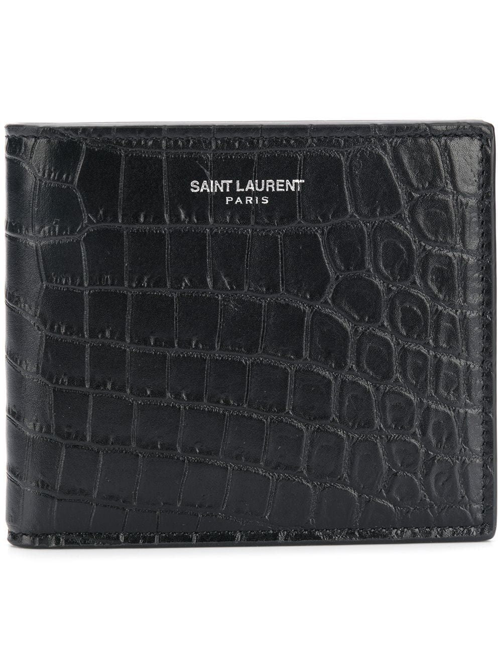 Saint Laurent Men's Ysl Pfu(128Y)Saint Cocco Print in Nero/Nero | 396307DZEDE1000