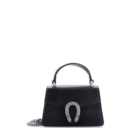 GUCCI Dionysus Top Handle Bag Leather with Crystals Mini