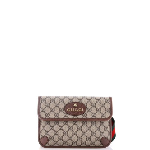 GUCCI Neo Vintage Flap Belt Bag GG Coated Canvas