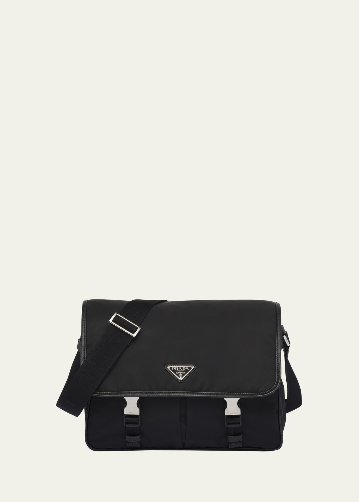 Prada Men's Nylon and Leather Crossbody Bag