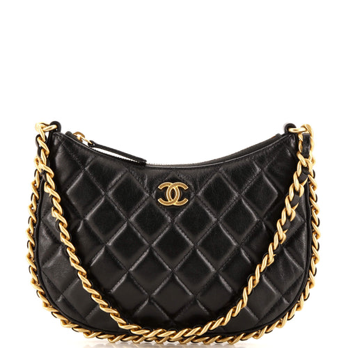 CHANEL CC Chain Around Hobo Quilted Lambskin