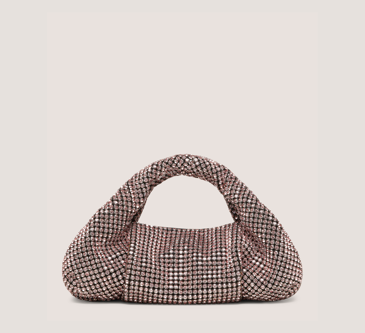 Stuart Weitzman Moda Shine Mini Tote, Light Rose Crystal Mesh, Size: U No Dimension