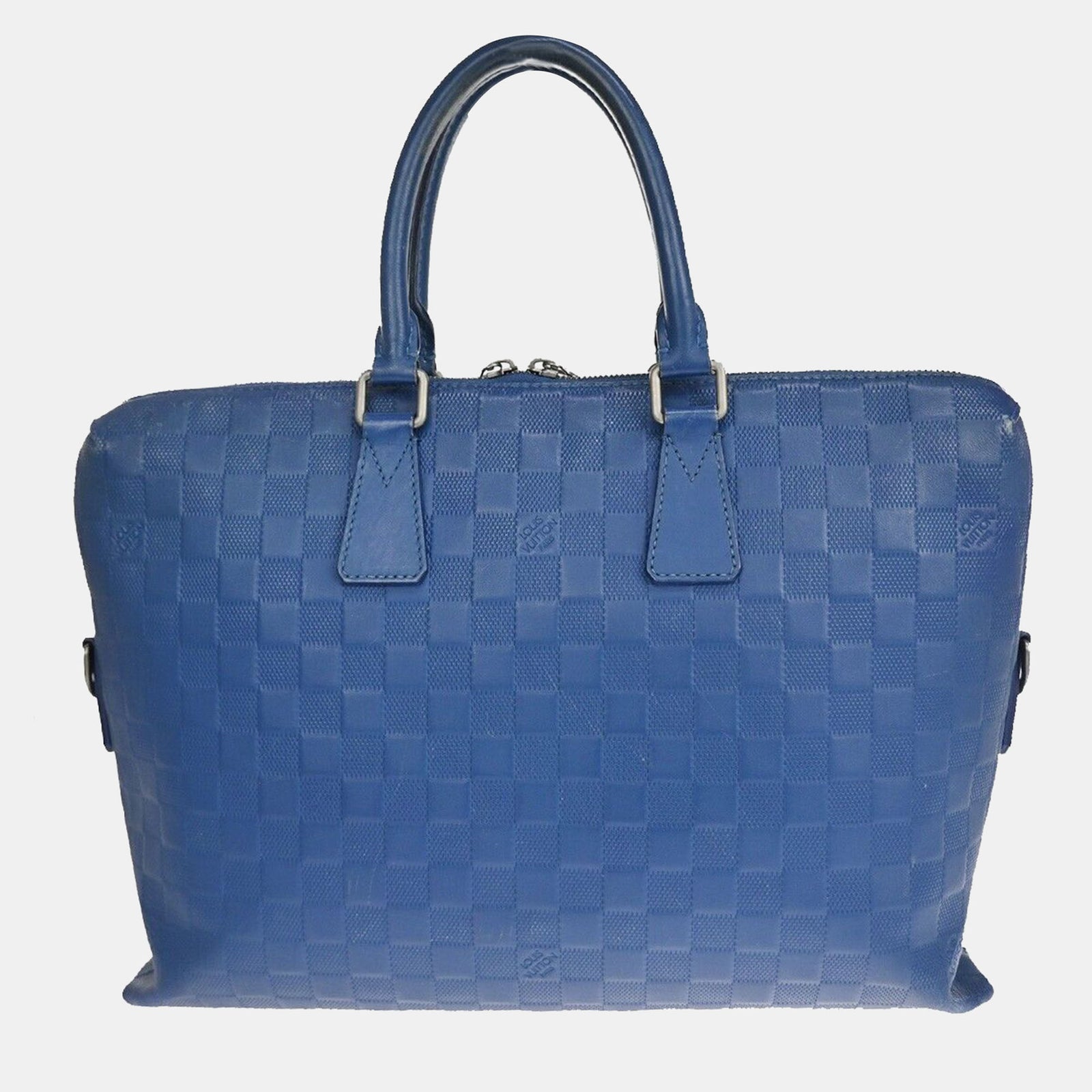 Louis Vuitton Porte-documents en cuir bleu