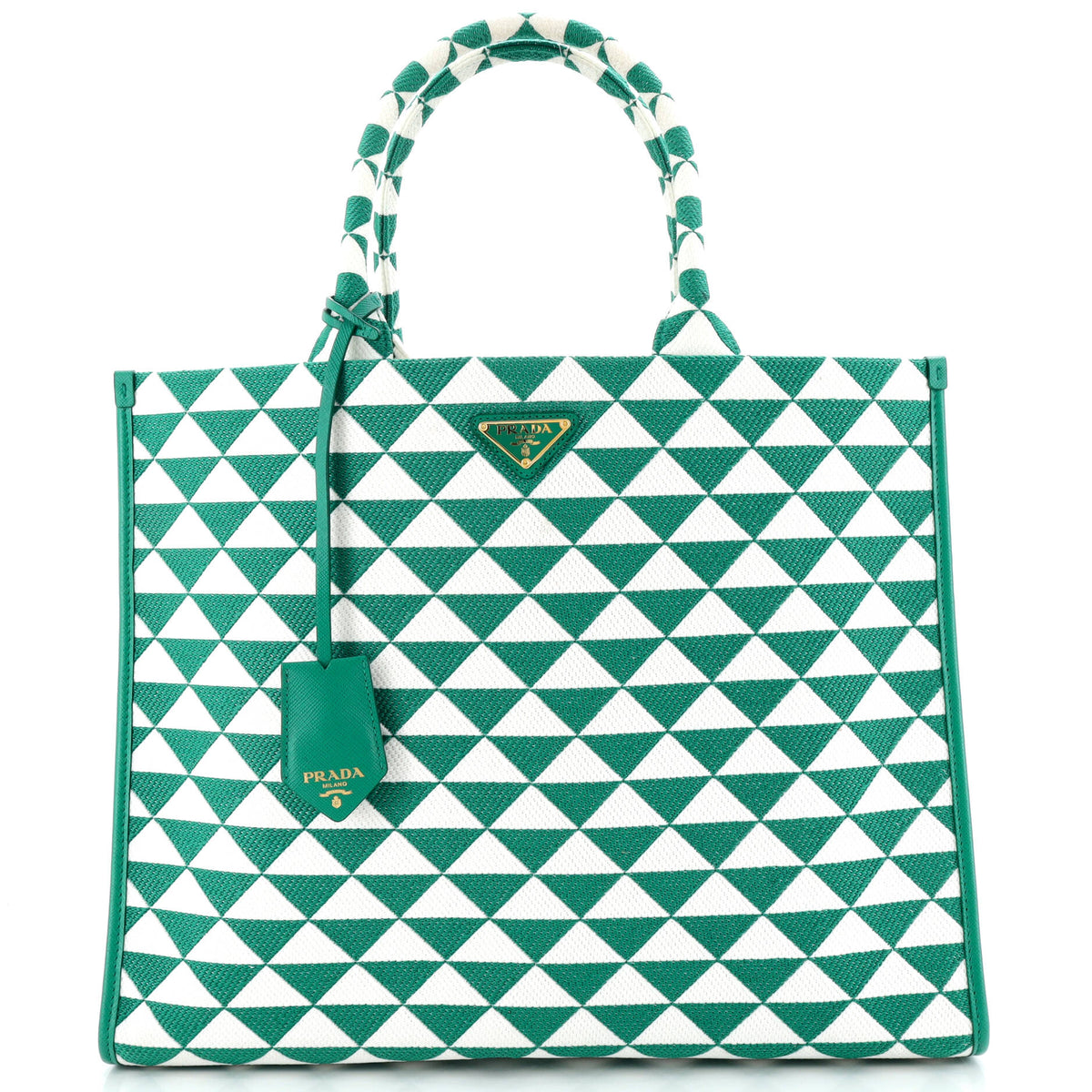 Prada PRADA Symbole Shopper Tote Jacquard Large