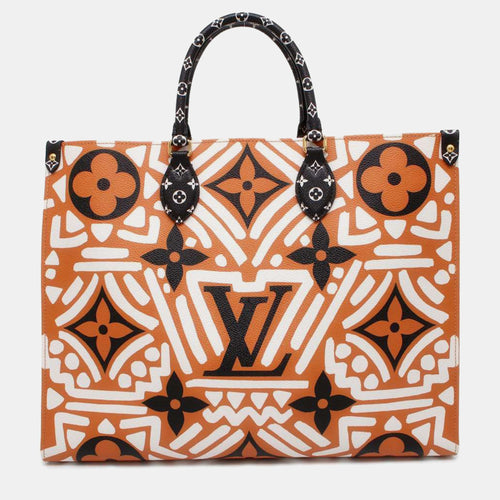 Creme caramel Monogram / Giant LV Clafoutis Onthego bag GM