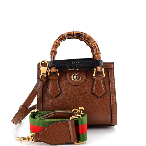 GUCCI Diana NM Bamboo Handle Tote Leather Mini