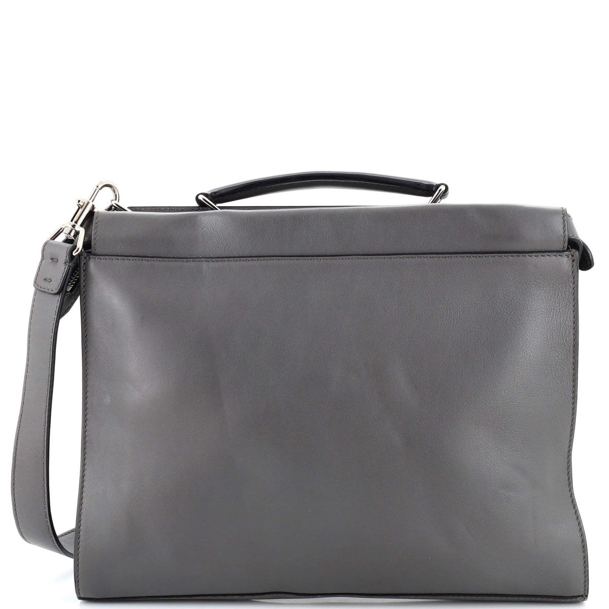 Fendi FENDI Peekaboo Fit Bag Leather with Zucca Embossed Leather Regular