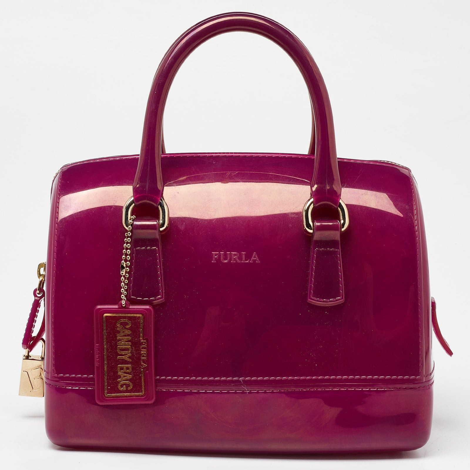 Furla Pink Rubber Candy Satchel