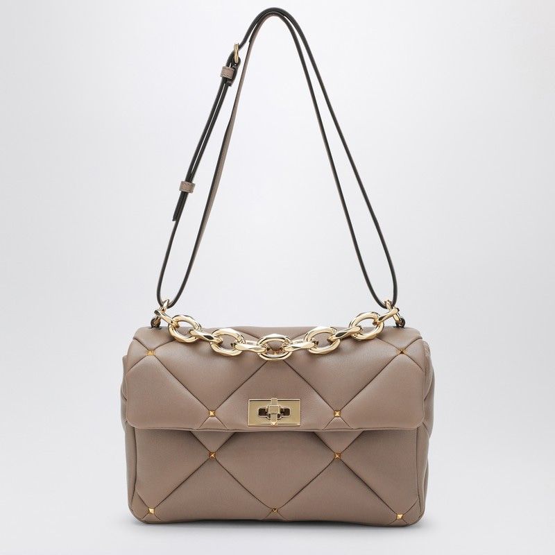 Valentino Garavani Women's Clay Rockstud Spike Bag in Beige | 5W2B0Q25SNL