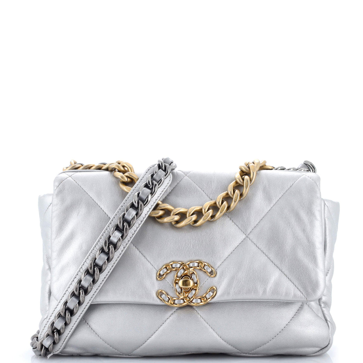 Chanel CHANEL 19 Flap Bag Quilted Leather Medium