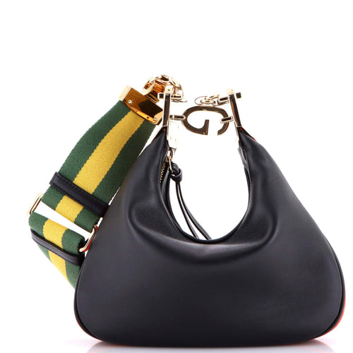 GUCCI Attache Shoulder Bag Leather Small