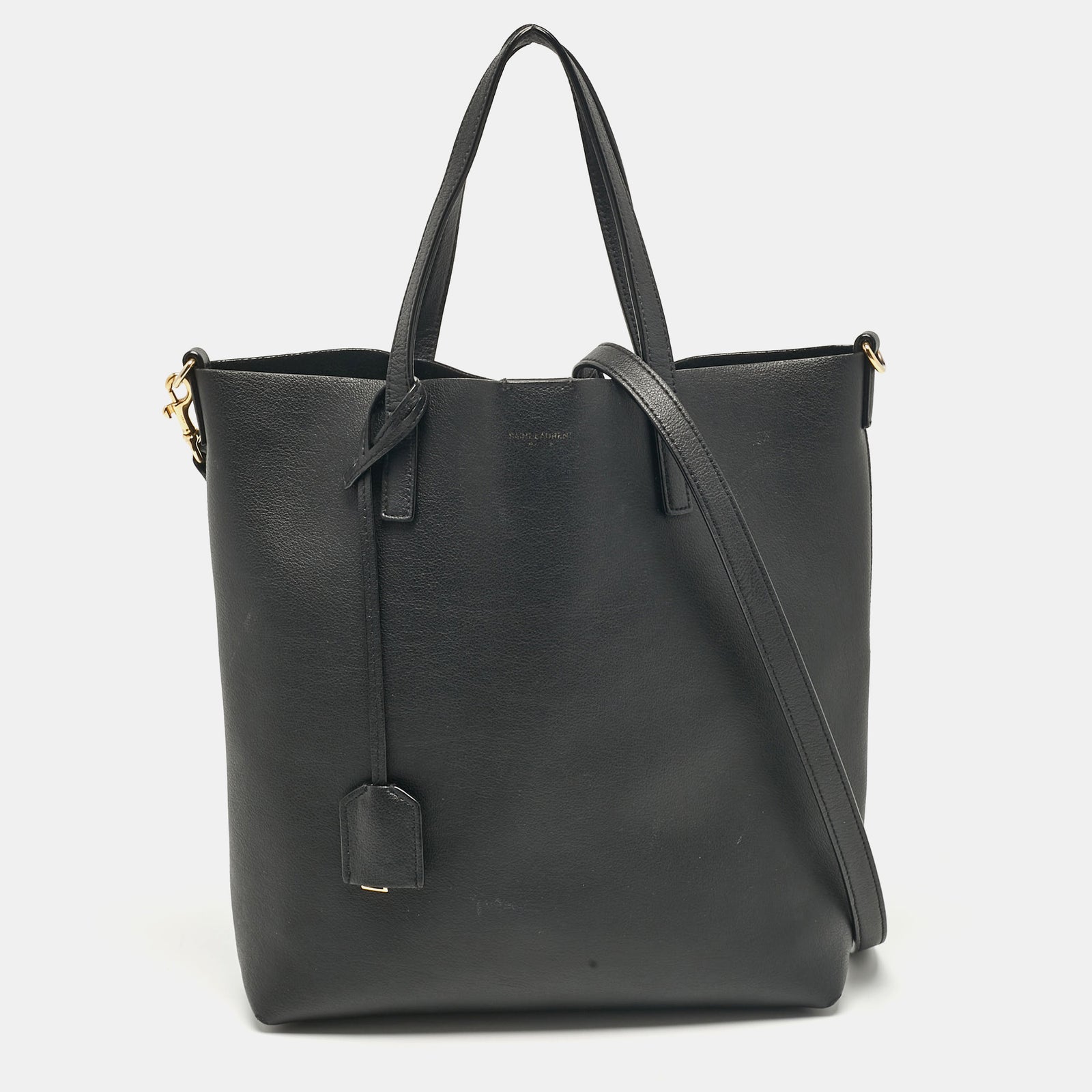 Saint Laurent Paris Saint Laurent Black Leather Toy Shopper Tote