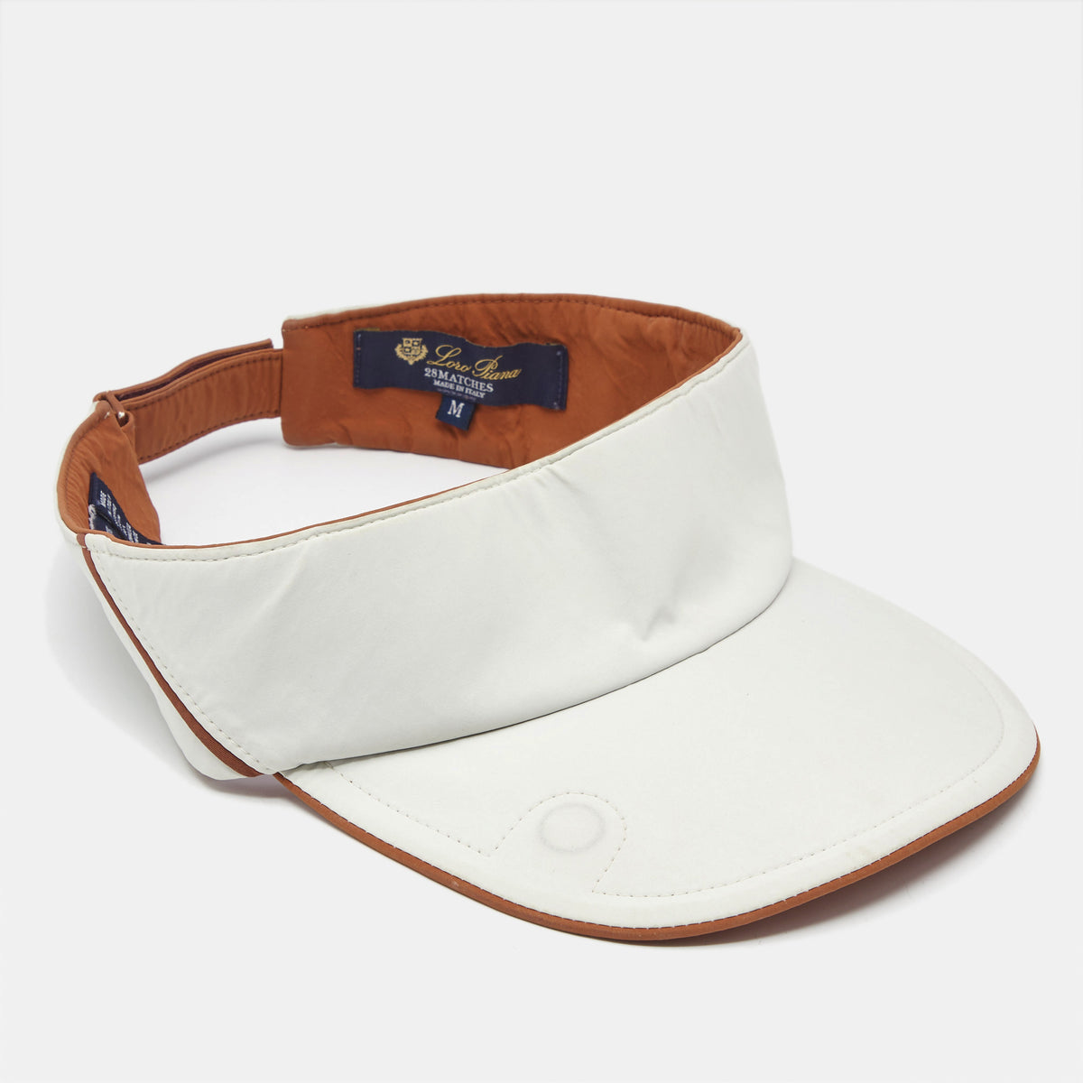 Loro Piana Off White Nylon 28 Matches Visor M