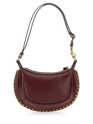 Isabel Marant Oskan Moon Shoulder Bag - Burgundy