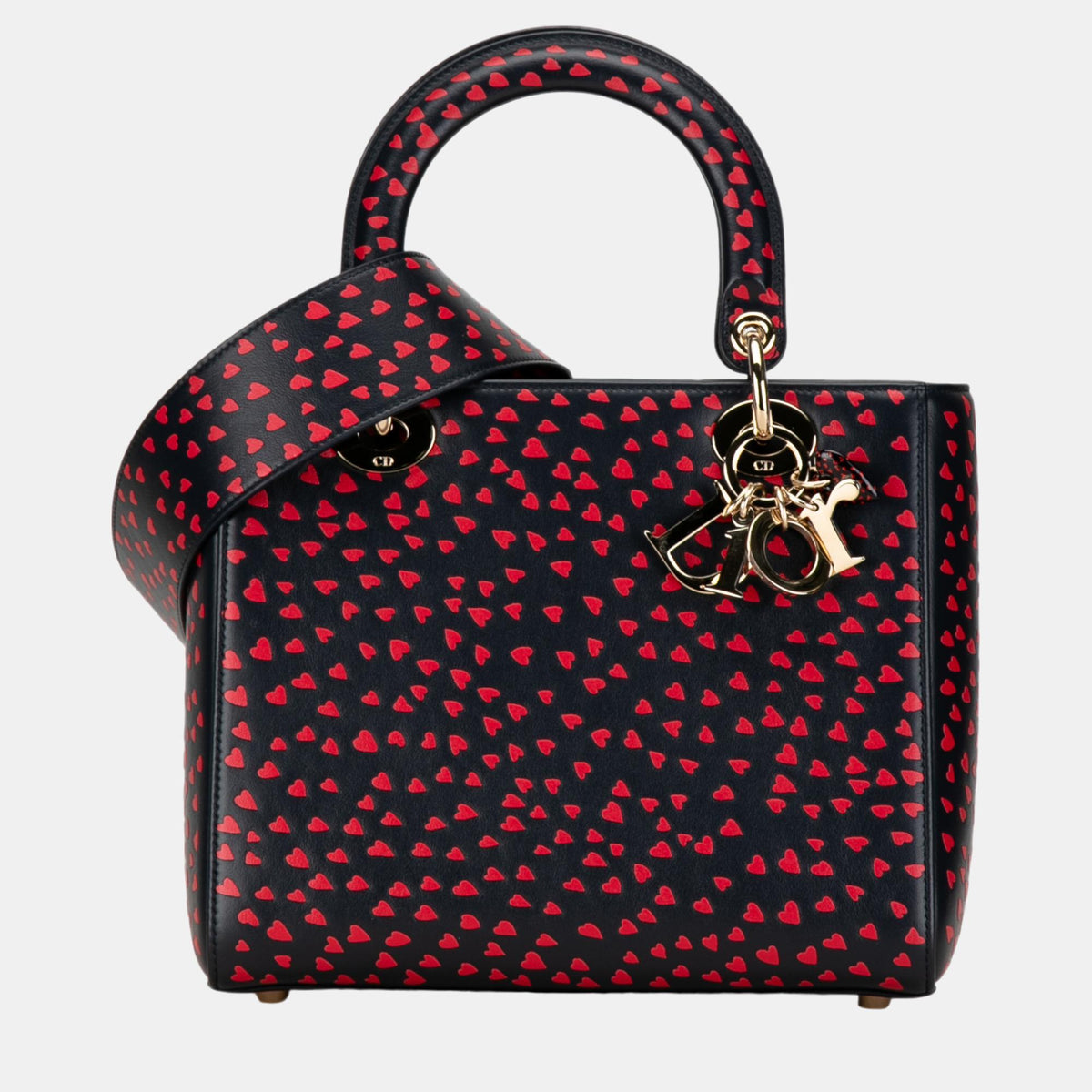 Dior Navy Blue Medium I Love Paris Lady Satchel