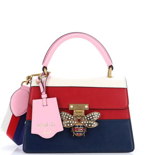 GUCCI Queen Margaret Top Handle Bag Colorblock Leather Small
