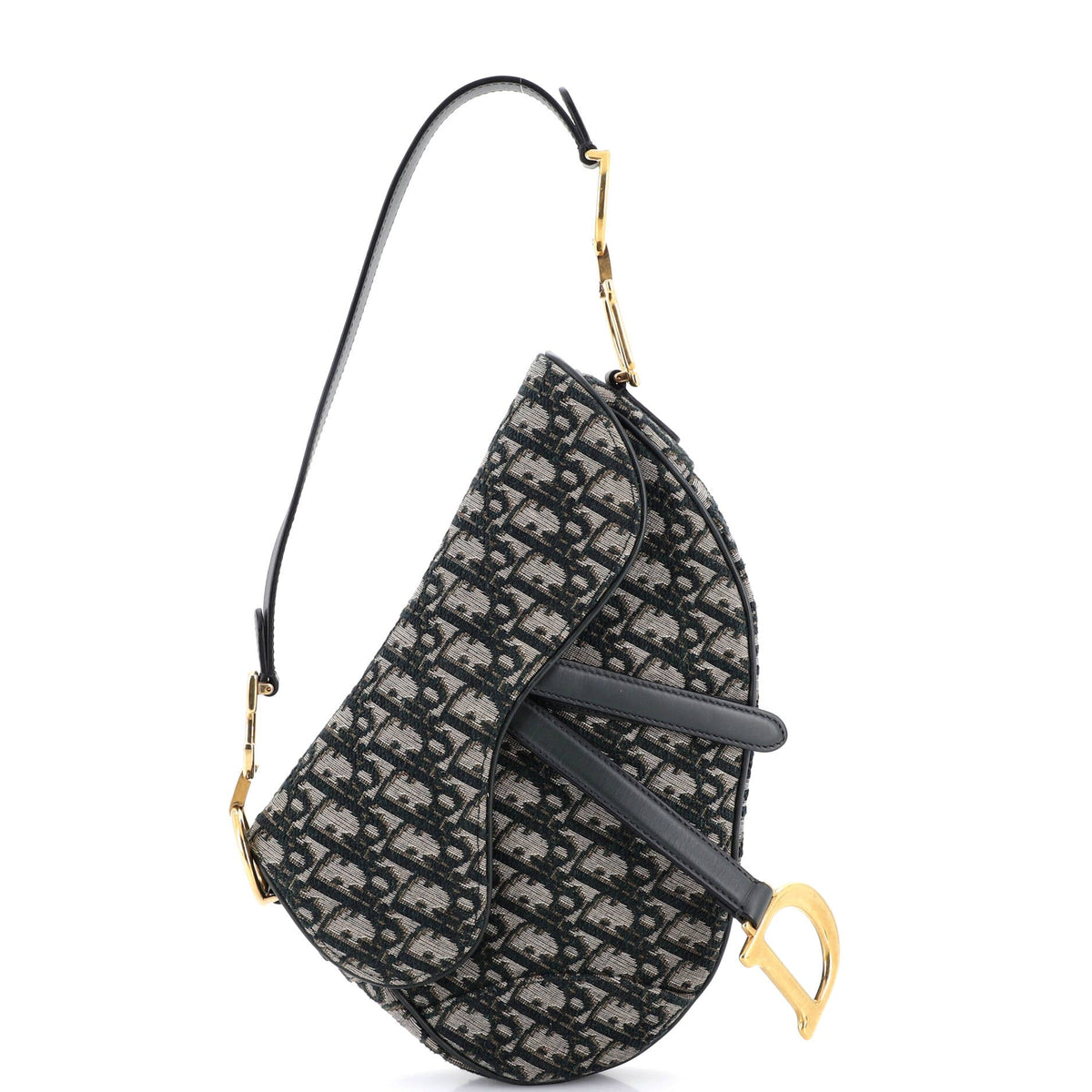Christian Dior Saddle Handbag Oblique Canvas Medium