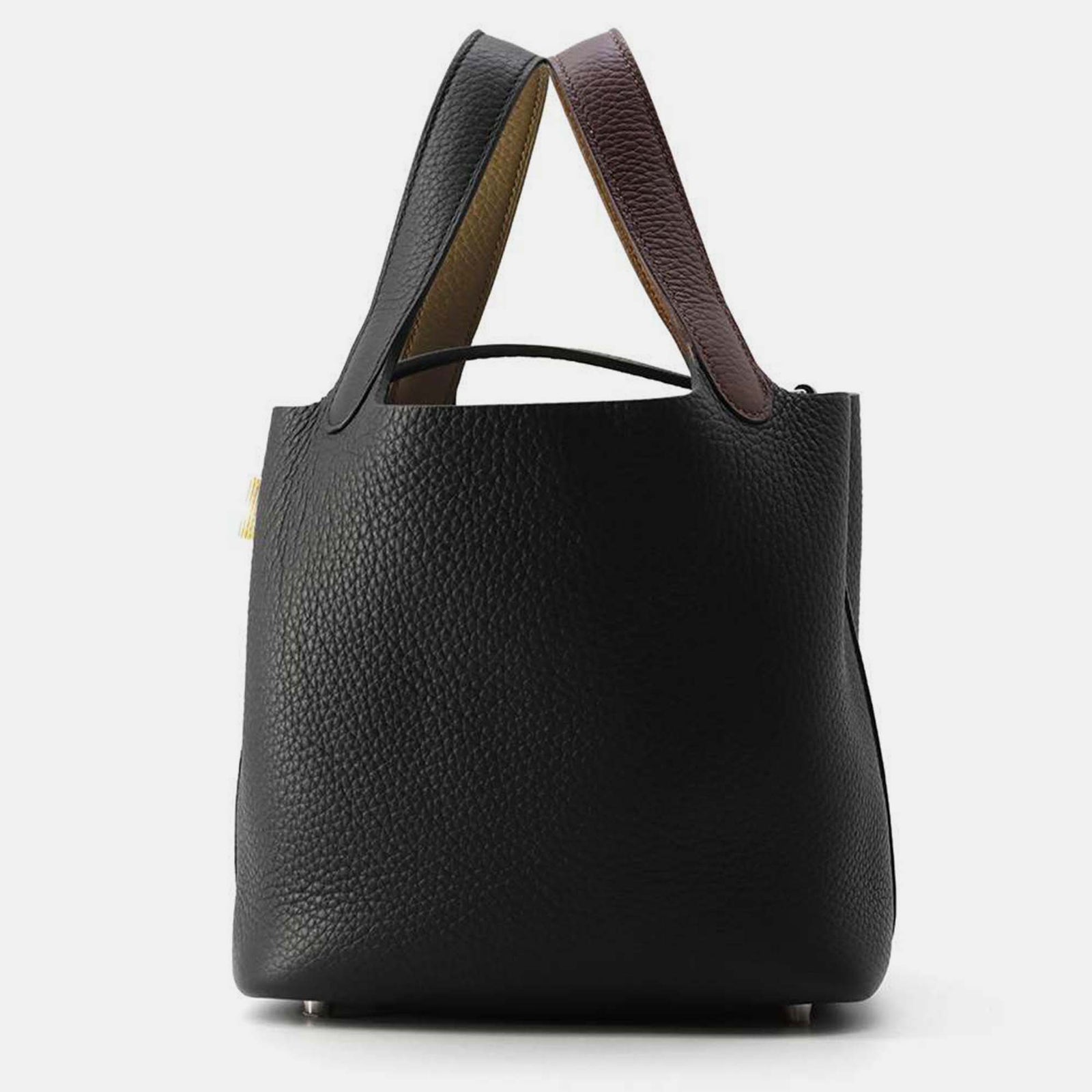 Herm?s Casaque2 Schwarz/Makassar/Beige Marfa Taurillon Clemence Picotin Lock Bag PM