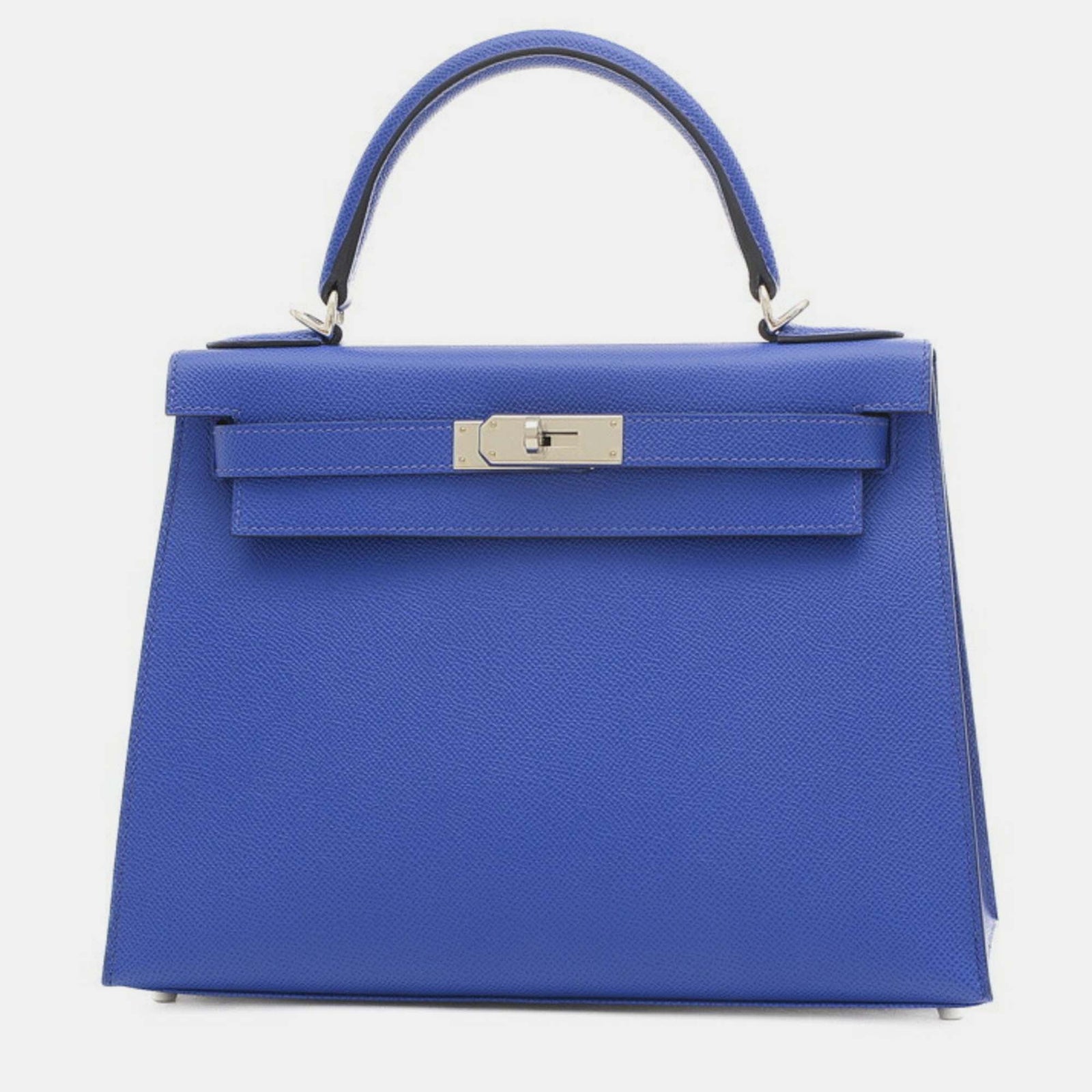 Herm?s Sac à main Kelly 28 bleu électrique Epsom