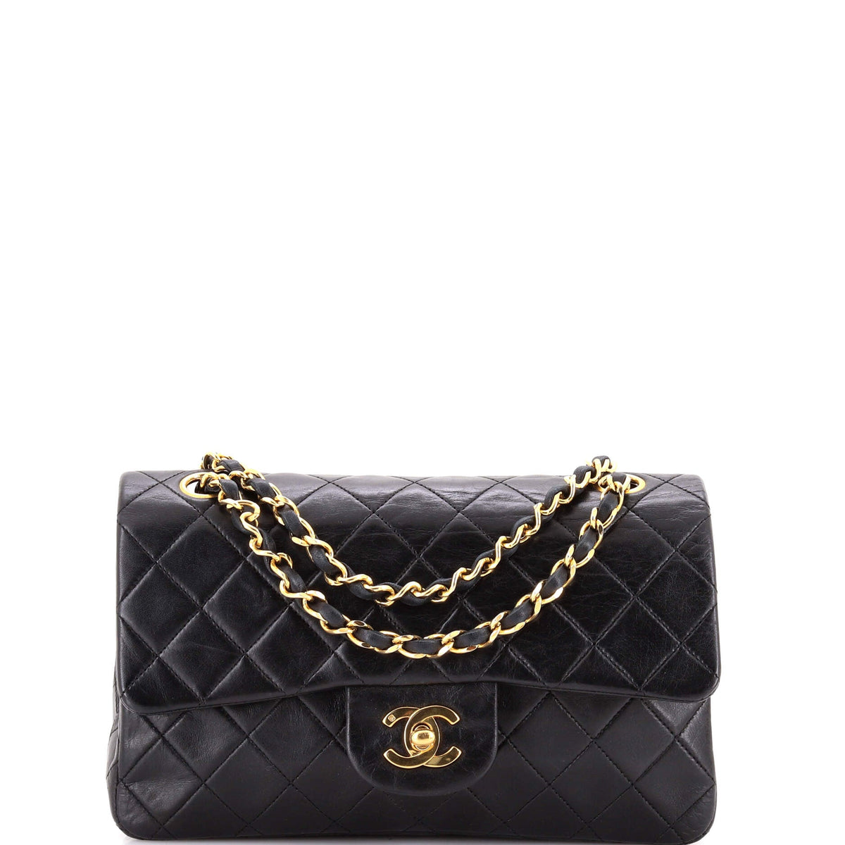 Chanel CHANEL Vintage Classic Double Flap Bag Quilted Lambskin Small