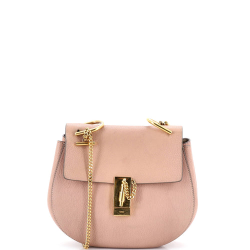 CHLOE Drew Patchwork Crossbody Bag Leather Small