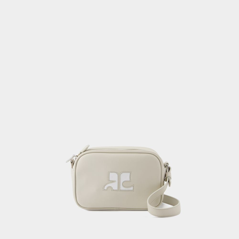 CourrÃ¨ges Women's Reedition Camera Bag in Grey | PERGSA061CR0027 Color 9100