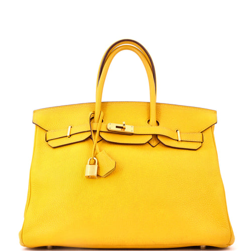 Birkin Handbag Soleil Togo with Gold Hardware 35