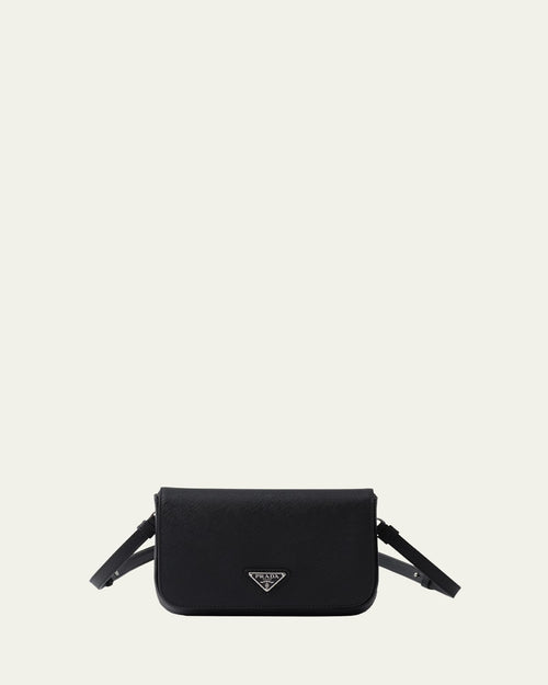 Men's Saffiano Leather Travel Crossbody Bag