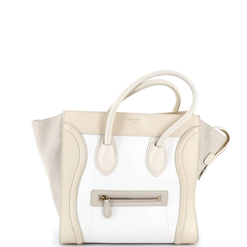 CELINE Bicolor Luggage Bag Leather Mini