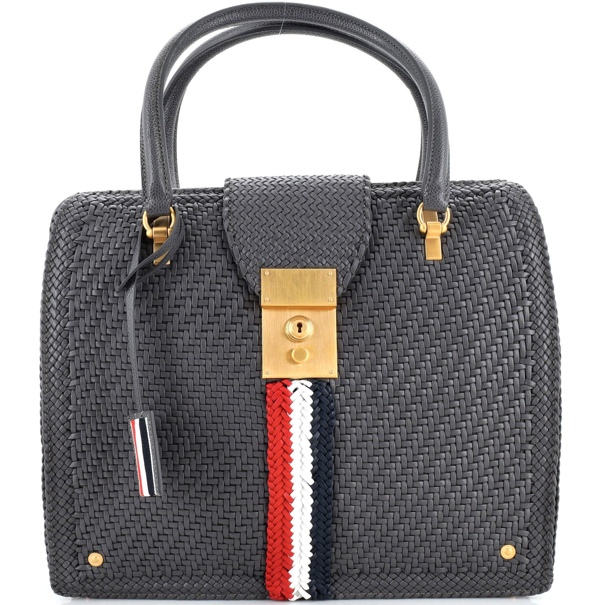 Thom Browne Mrs. Thom Doctor Bag Woven Leather Medium