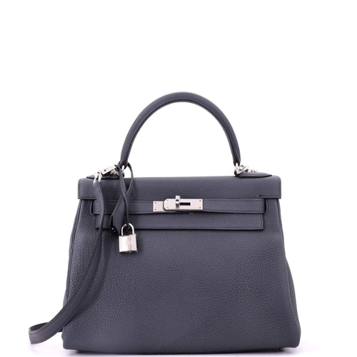 Kelly Handbag Grey Togo with Palladium Hardware 28