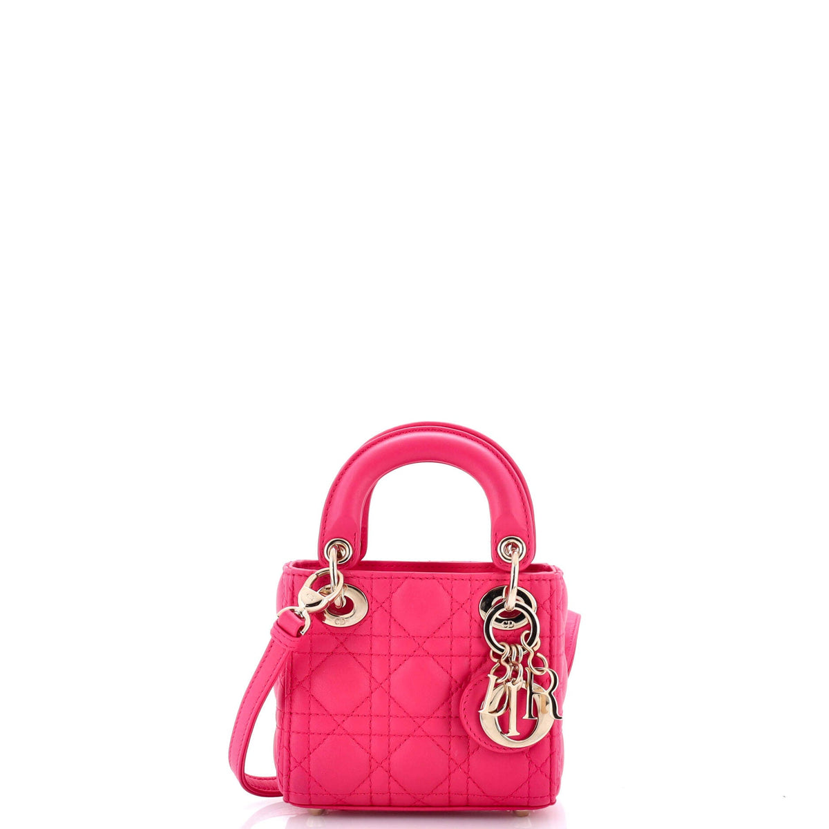 Christian Dior Lady Dior Bag Cannage Quilt Lambskin Micro