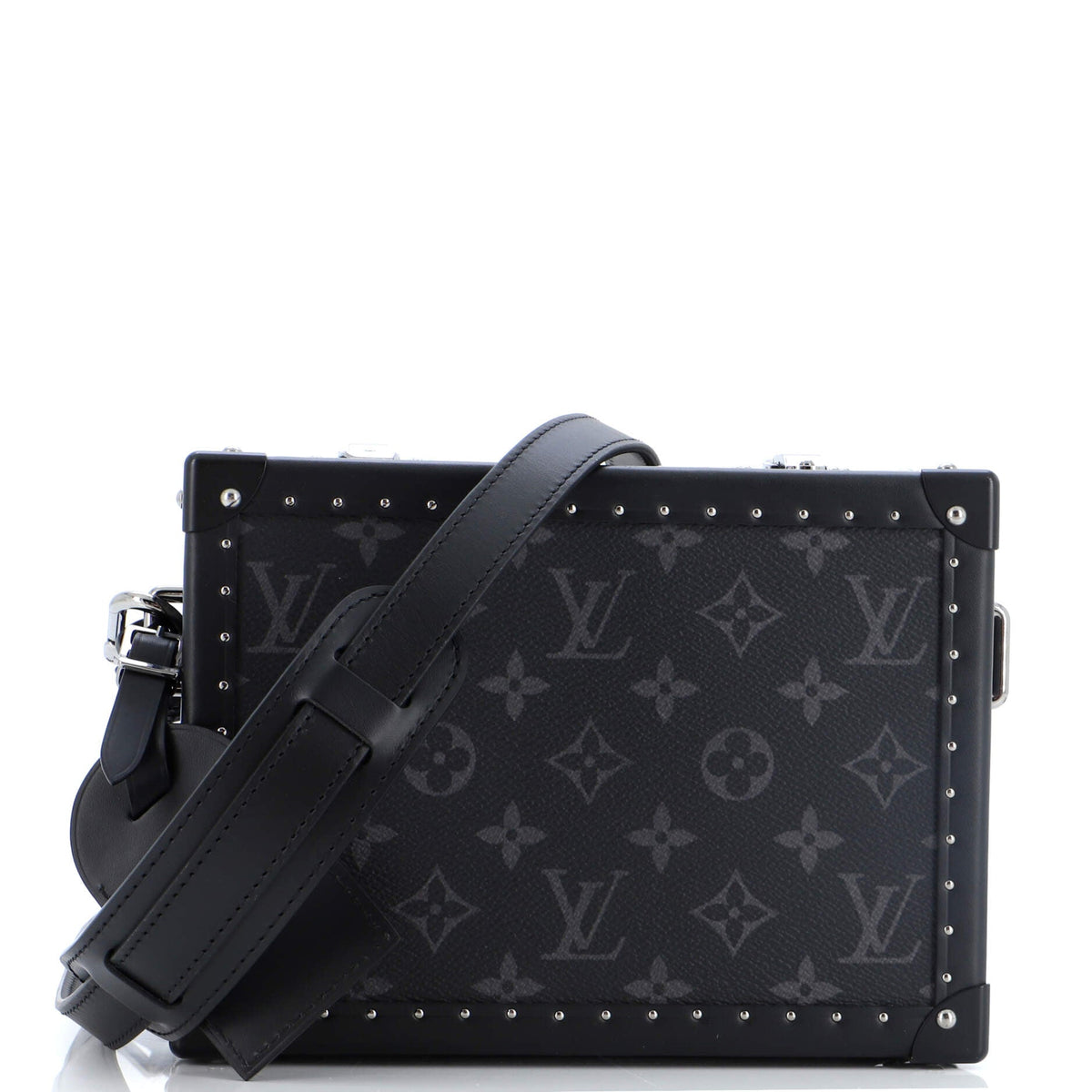 Louis Vuitton Clutch Box Bag Monogram Eclipse and Leather