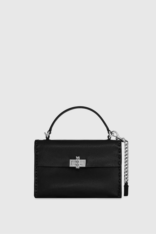 Frozen Chain Crossbody Bag In Black