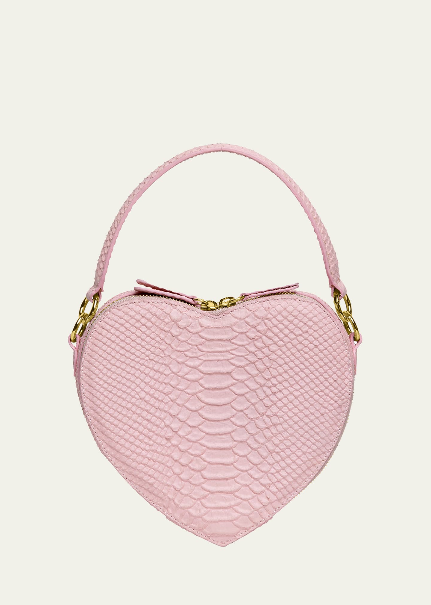 Boss Harley Heart Python-Embossed Top-Handle Bag