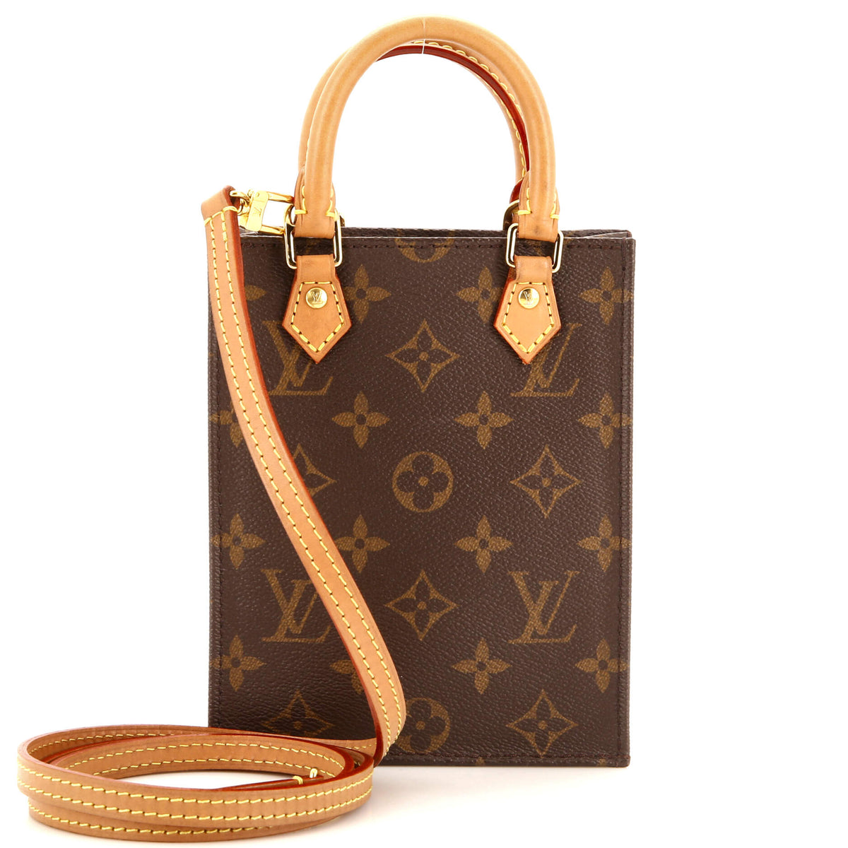 Louis Vuitton Petit Sac Plat Bag Monogram Canvas