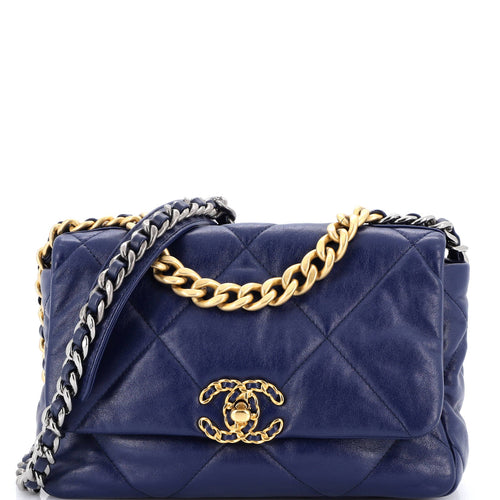 CHANEL 19 Flap Bag Quilted Leather Medium