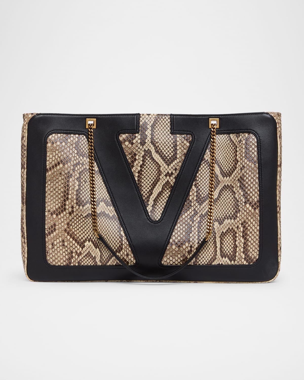 Valentino Viva Superstar Snakeskin & Leather Tote Bag