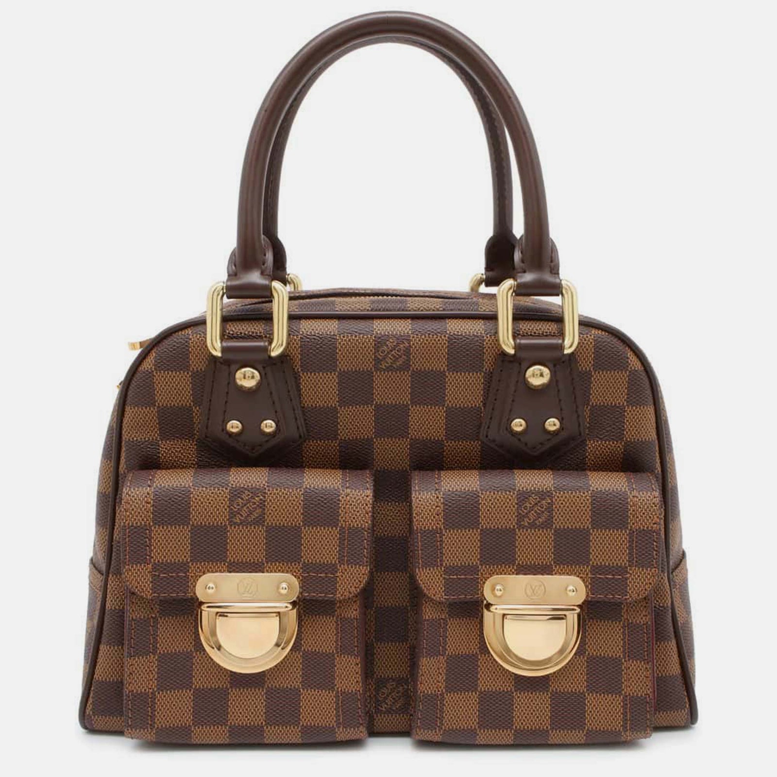 Louis Vuitton Rote Damier Ebene Canvas Manhattan Bag PM