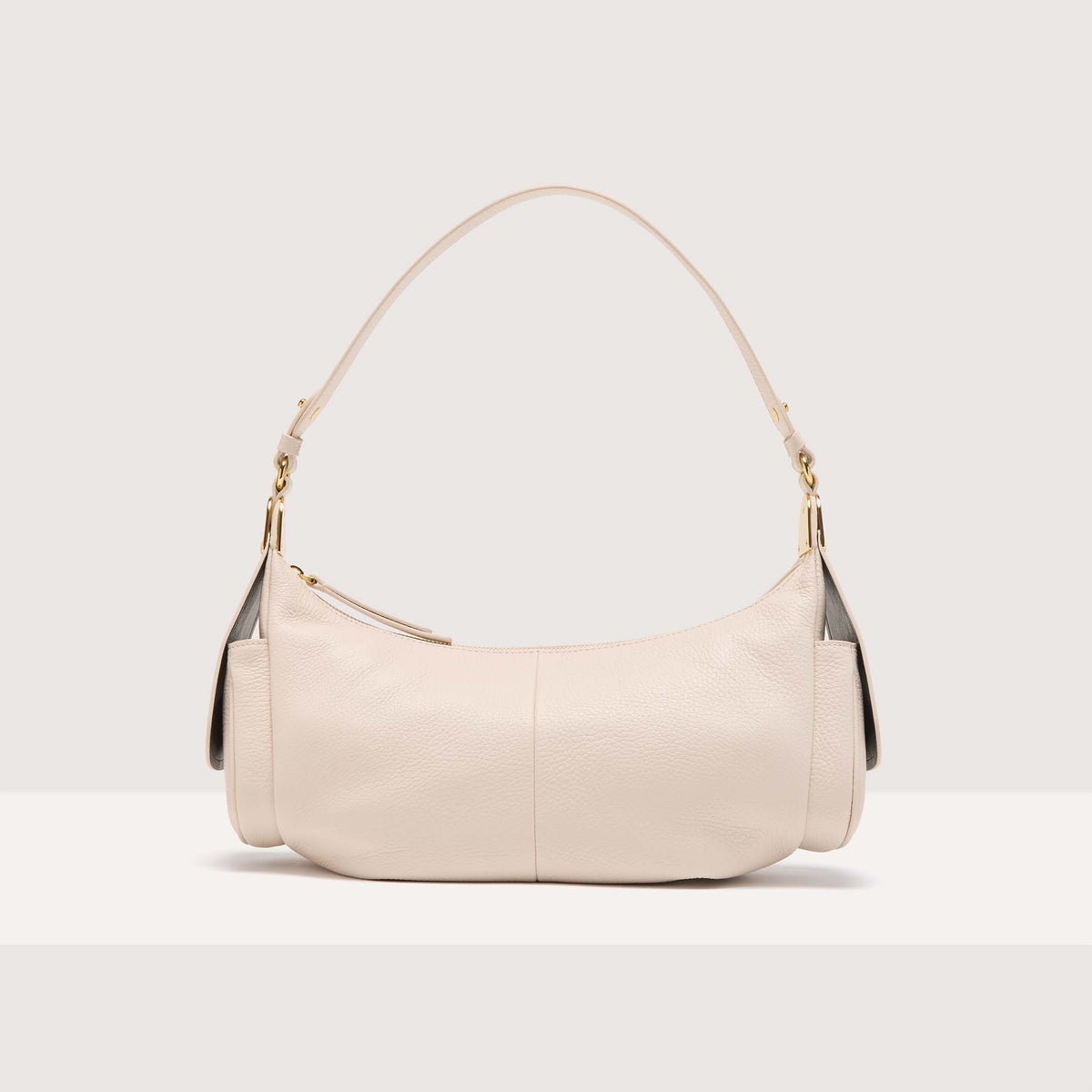 Coccinelle Grained Leather Shoulder Bag Campus Large